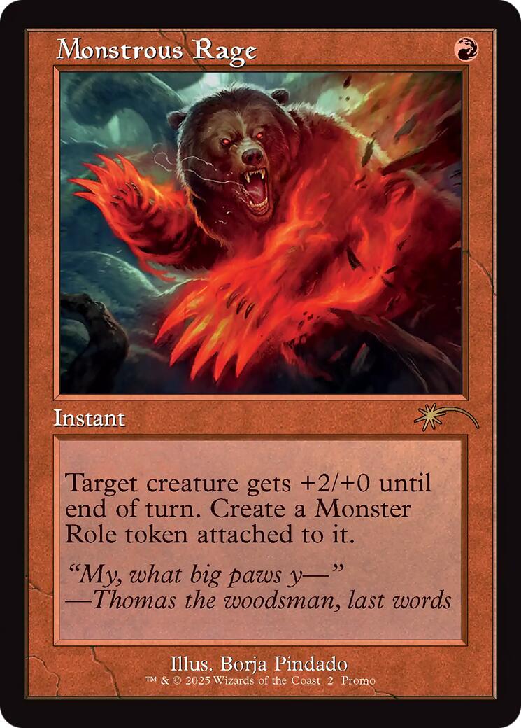 Monstrous Rage (Retro Frame) [Standard Showdown Promos] | Good Games Morley