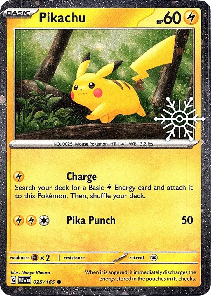 Pikachu (025/165) (Holoiday Calendar) [Miscellaneous Cards] | Good Games Morley