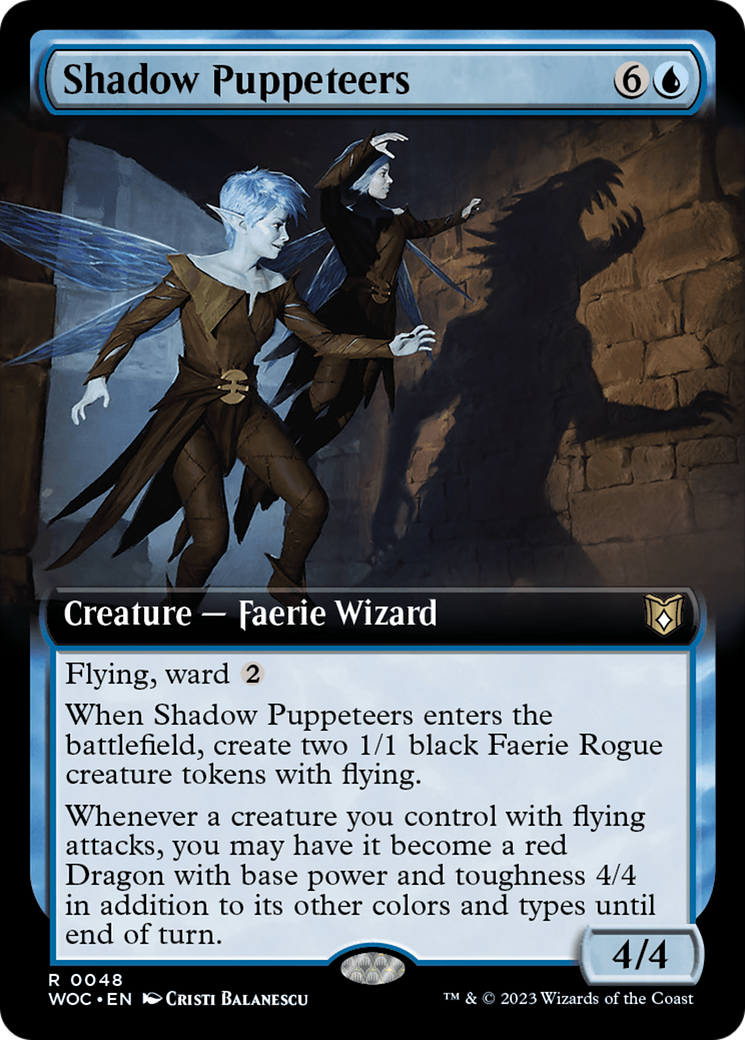 Shadow Puppeteers (Extended Art) [Wilds of Eldraine Commander] | Good Games Morley