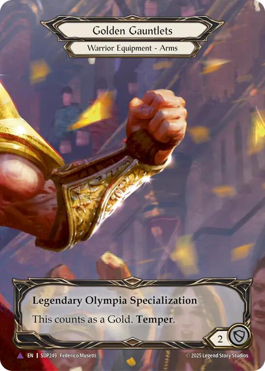 Golden Gauntlets (Marvel) [SUP249] (Super Slam)  Cold Foil | Good Games Morley