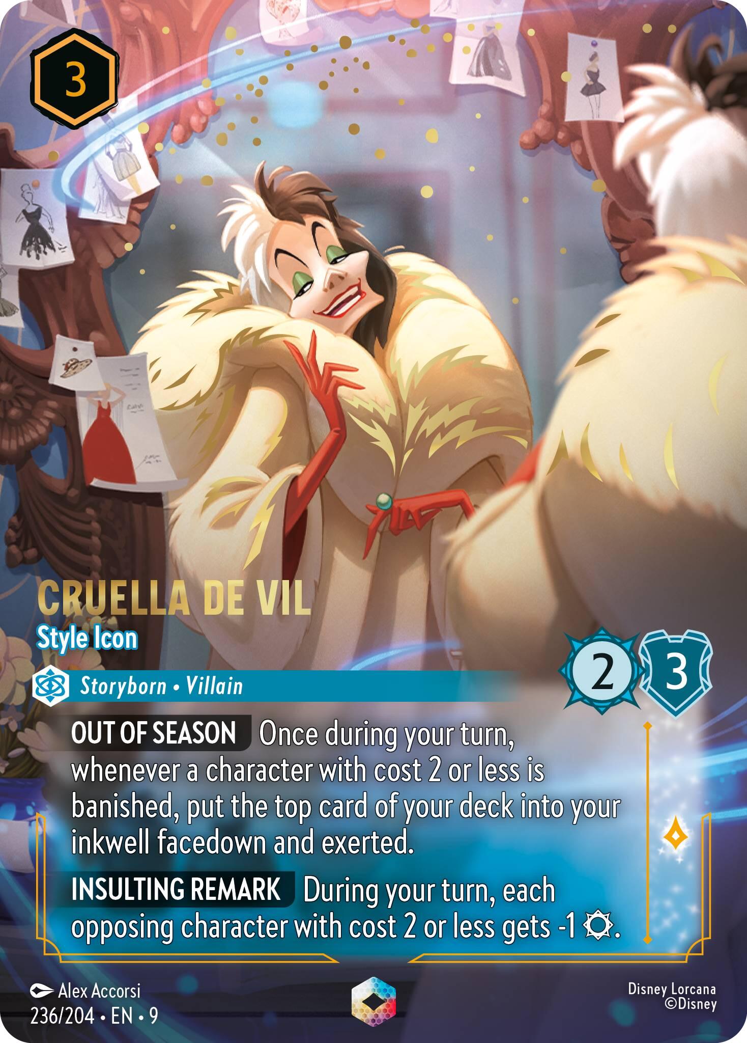 Cruella De Vil - Style Icon (Enchanted) (236/204) [Fabled] | Good Games Morley