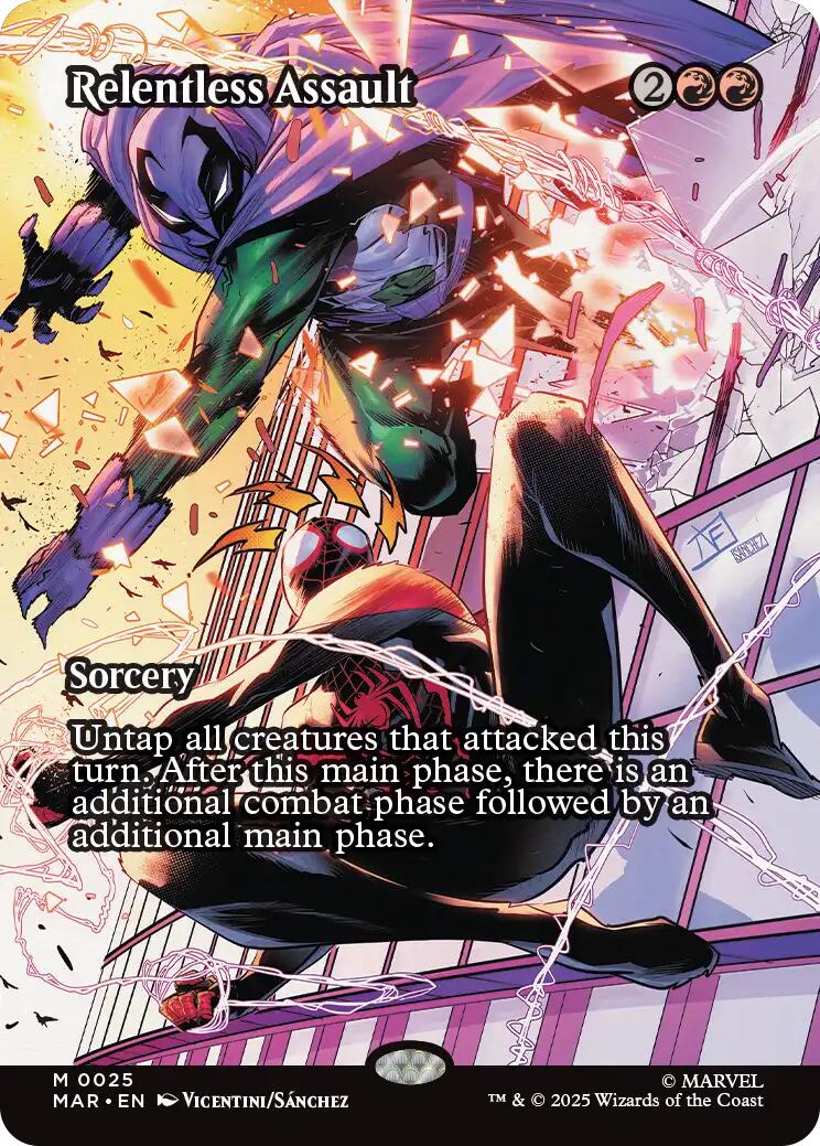 Relentless Assault (Borderless) [Marvel's Spider-Man: Eternal-Legal] | Good Games Morley