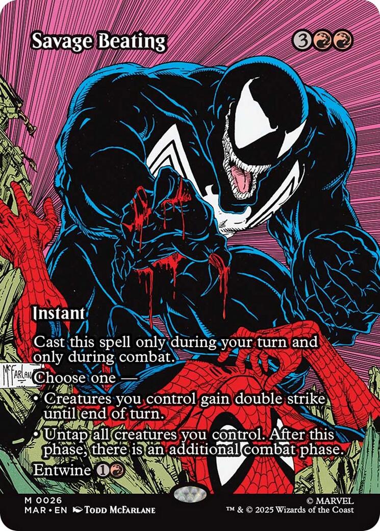 Savage Beating (Borderless) [Marvel's Spider-Man: Eternal-Legal] | Good Games Morley