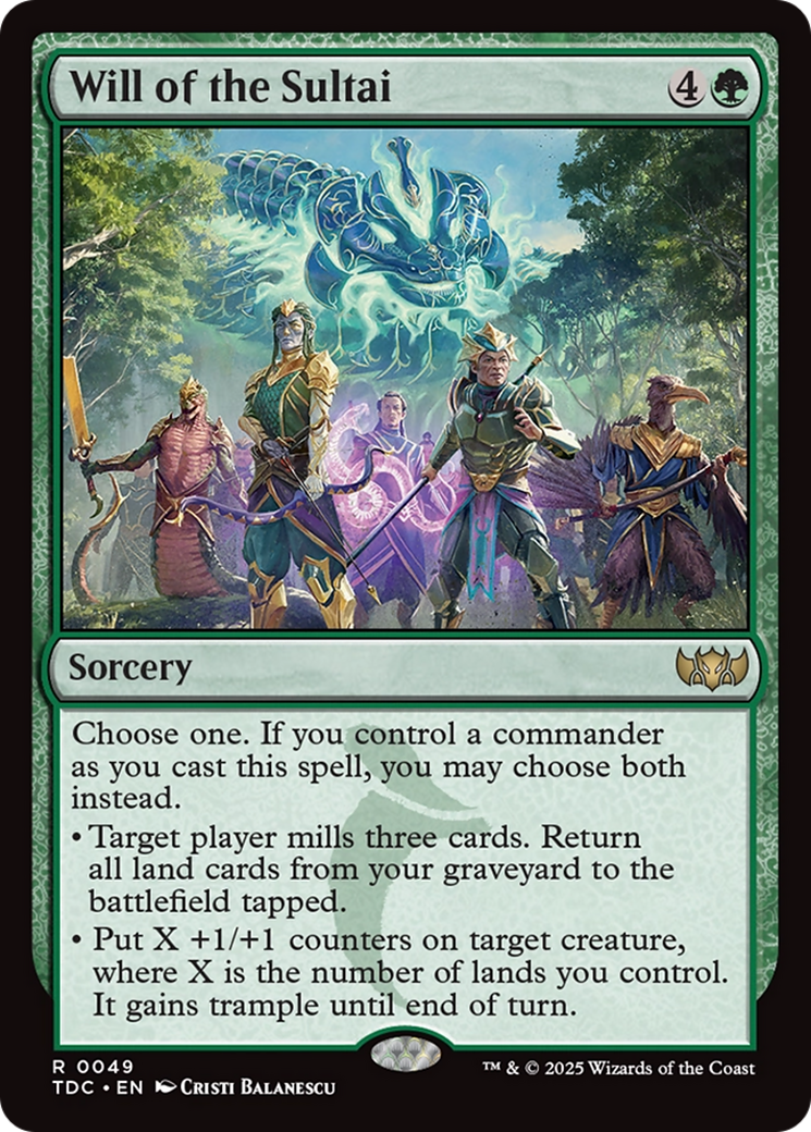 Will of the Sultai [Tarkir: Dragonstorm Commander] | Good Games Morley