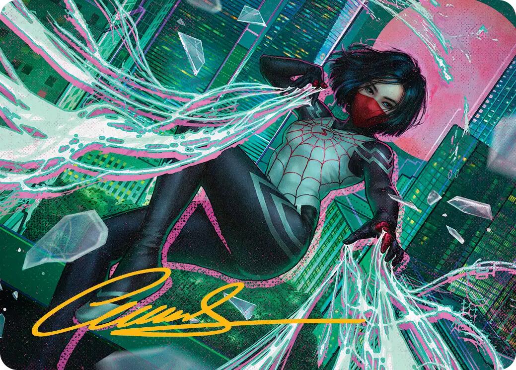 Silk, Web Weaver Art Card (29/54) (Gold-Stamped Signature) [Marvel's Spider-Man Art Series] | Good Games Morley