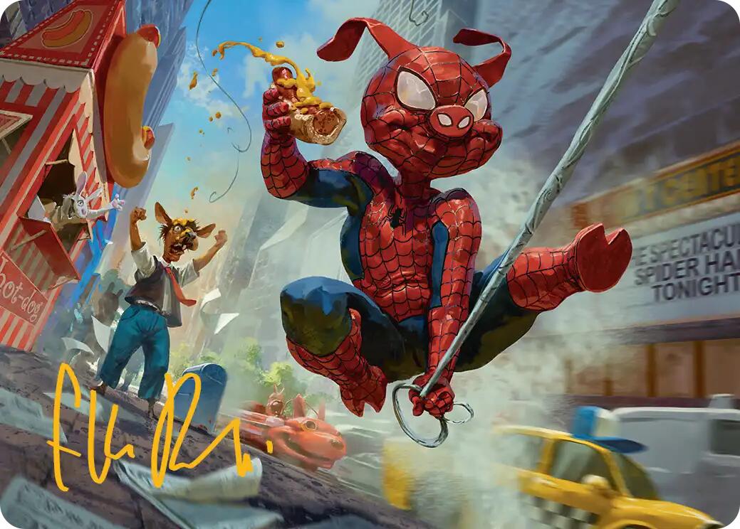 Spider-Ham, Peter Porker Art Card (Gold-Stamped Signature) [Marvel's Spider-Man Art Series] | Good Games Morley