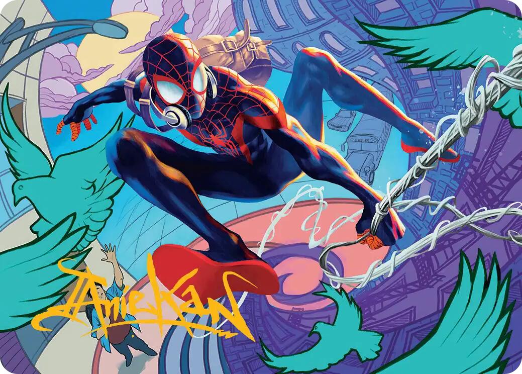 Spider-Man, Brooklyn Visionary Art Card (Gold-Stamped Signature) [Marvel's Spider-Man Art Series] | Good Games Morley
