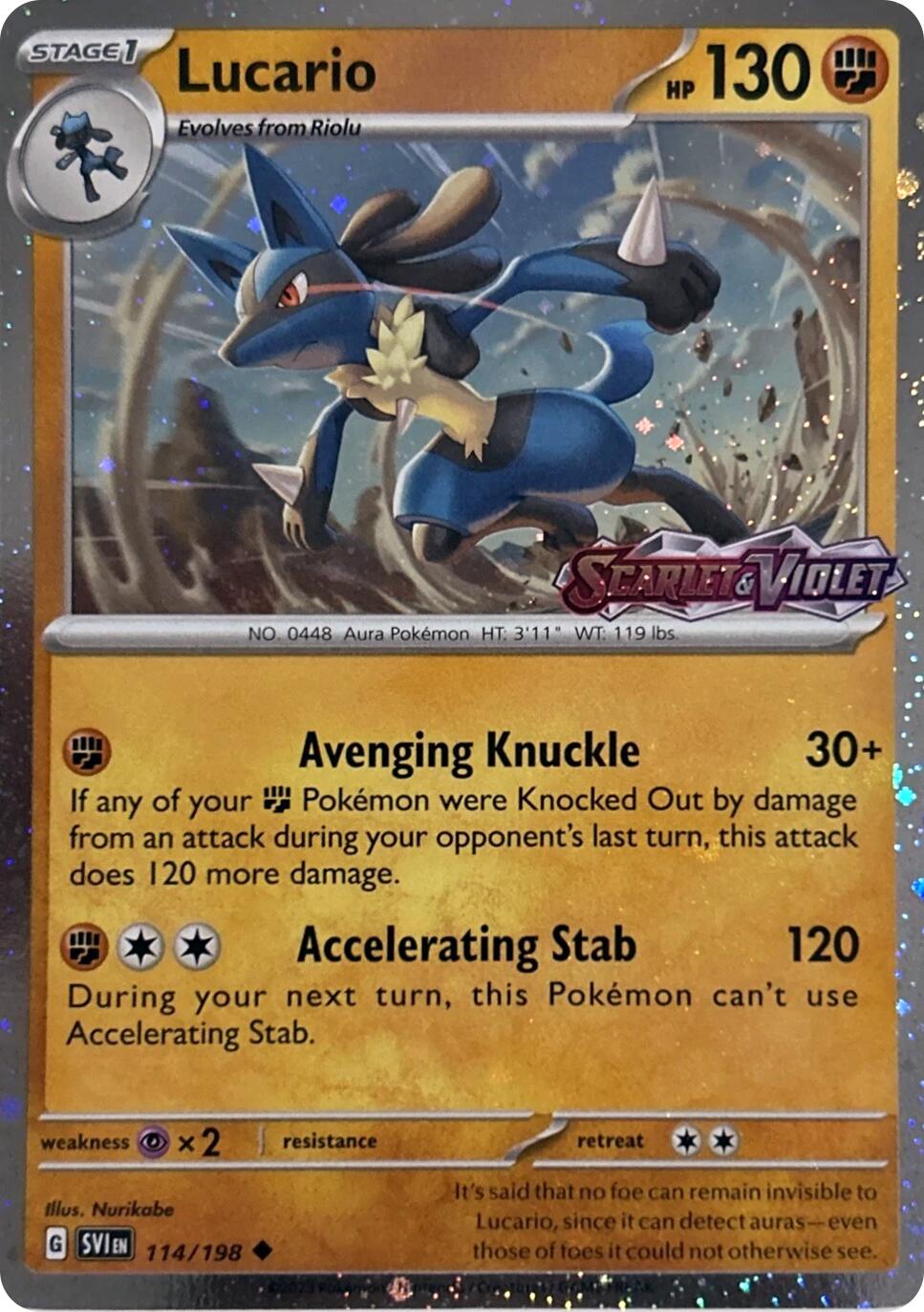 Lucario (114/198) (Scarely & Violet Stamp) [Miscellaneous Cards] | Good Games Morley