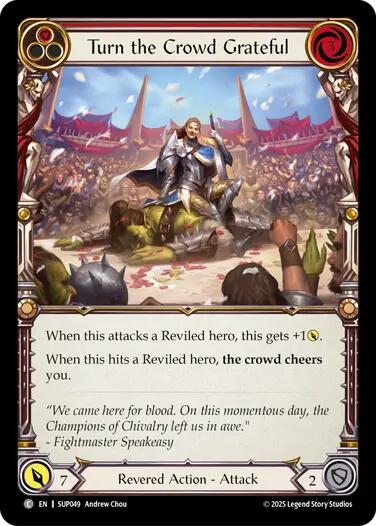 Turn the Crowd Grateful (Red) [SUP049] (Super Slam)  Rainbow Foil | Good Games Morley