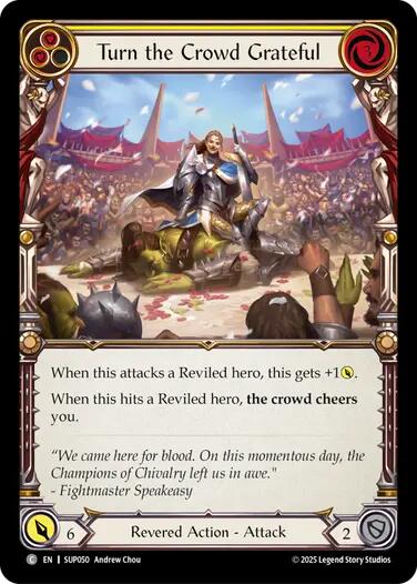 Turn the Crowd Grateful (Yellow) [SUP050] (Super Slam)  Rainbow Foil | Good Games Morley