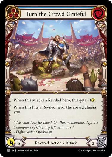 Turn the Crowd Grateful (Blue) [SUP051] (Super Slam)  Rainbow Foil | Good Games Morley