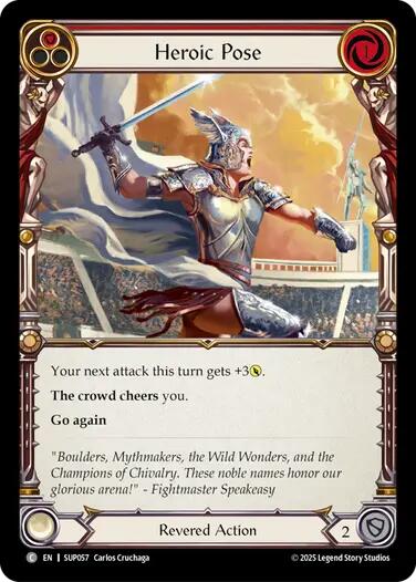 Heroic Pose (Red) [SUP057] (Super Slam) | Good Games Morley