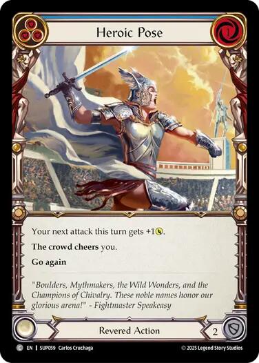Heroic Pose (Blue) [SUP059] (Super Slam) | Good Games Morley