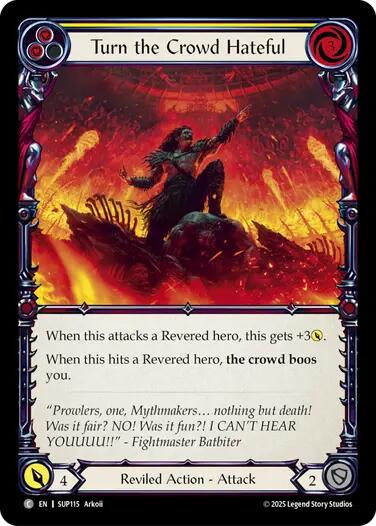 Turn the Crowd Hateful (Yellow) [SUP115] (Super Slam)  Rainbow Foil | Good Games Morley