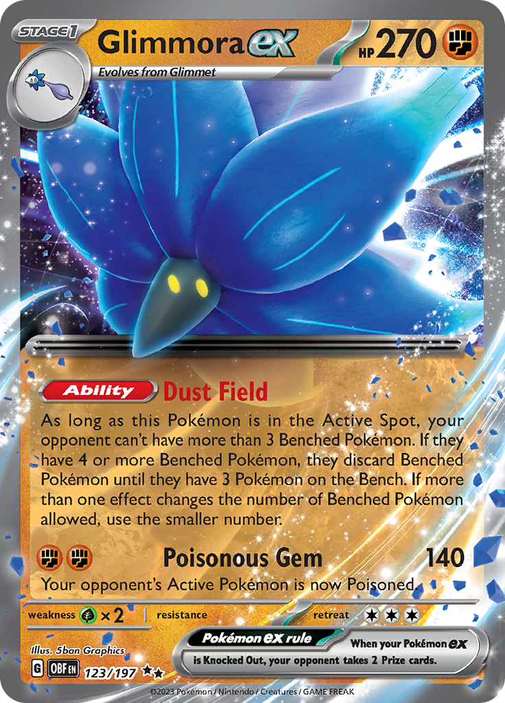 Glimmora ex (123/197) [Scarlet & Violet: Obsidian Flames] | Good Games Morley