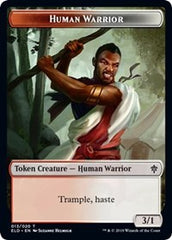 Human Warrior // Food (16) Double-Sided Token [Throne of Eldraine Tokens] | Good Games Morley
