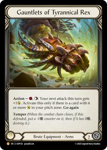 Gauntlets of Tyrannical Rex [SUP125] (Super Slam)  Cold Foil | Good Games Morley