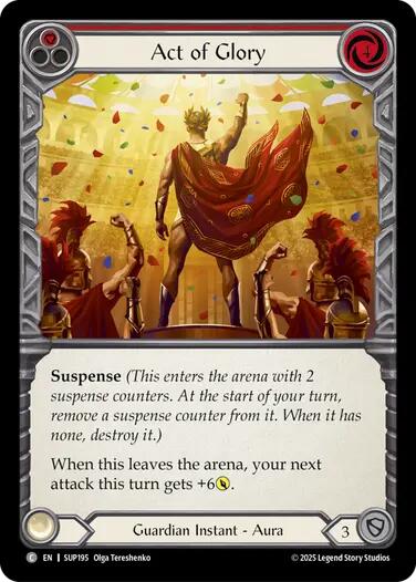Act of Glory (Red) [SUP195] (Super Slam)  Rainbow Foil | Good Games Morley