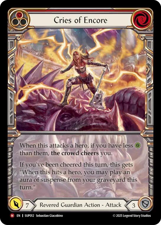 Cries of Encore (Extended Art) [SUP012] (Super Slam)  Cold Foil | Good Games Morley