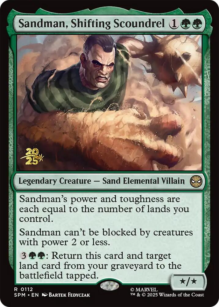 Sandman, Shifting Scoundrel [Marvel's Spider-Man Prerelease Promos] | Good Games Morley