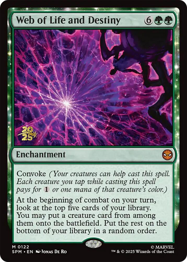 Web of Life and Destiny [Marvel's Spider-Man Prerelease Promos] | Good Games Morley