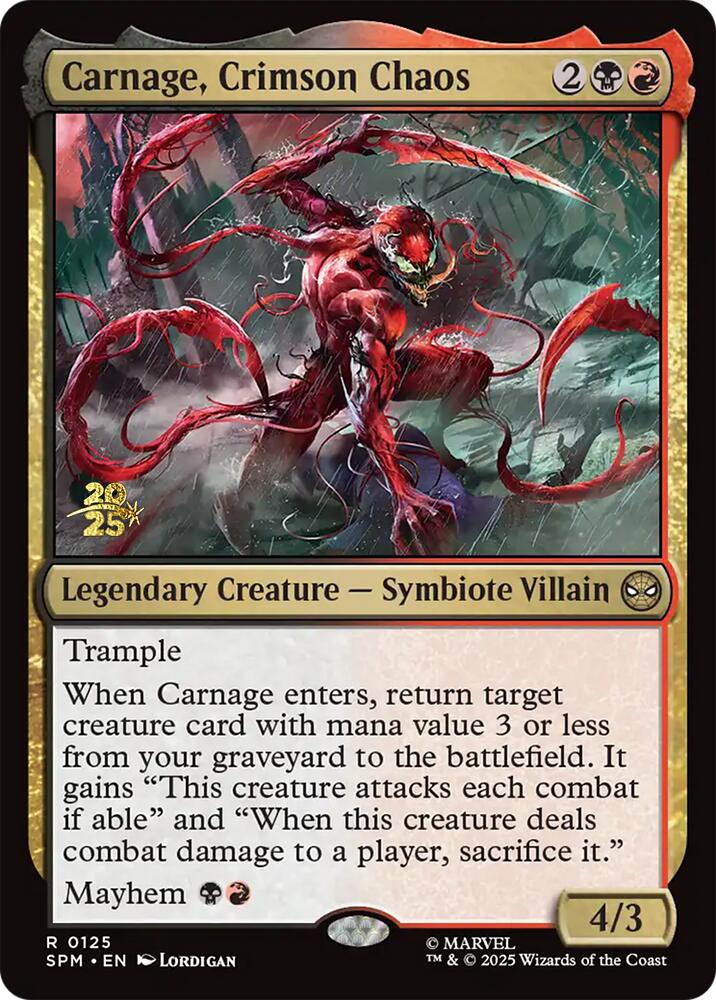 Carnage, Crimson Chaos [Marvel's Spider-Man Prerelease Promos] | Good Games Morley