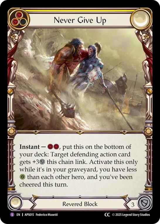 Never Give Up [ASP015] (Armory Deck: Pleiades) | Good Games Morley