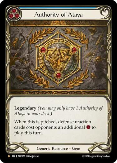 Authority of Ataya (Cold Foil) [SUP000] (Super Slam)  Cold Foil | Good Games Morley