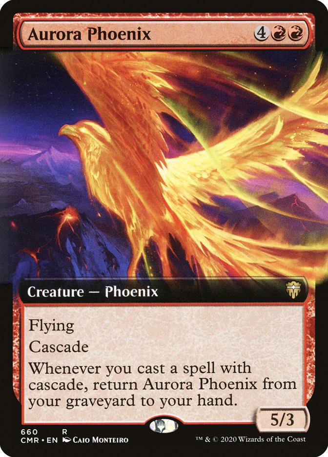 Aurora Phoenix (Extended Art) [Commander Legends] | Good Games Morley