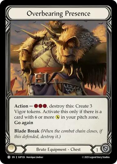 Overbearing Presence (Cold Foil) [SUP126] (Super Slam)  Cold Foil | Good Games Morley