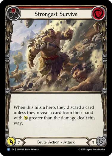 Strongest Survive (Red) [SUP135] (Super Slam)  Rainbow Foil | Good Games Morley