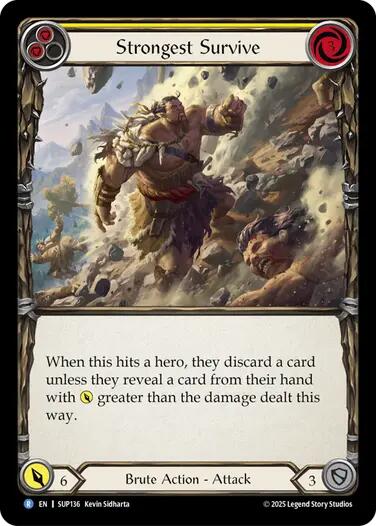 Strongest Survive (Yellow) [SUP136] (Super Slam)  Rainbow Foil | Good Games Morley