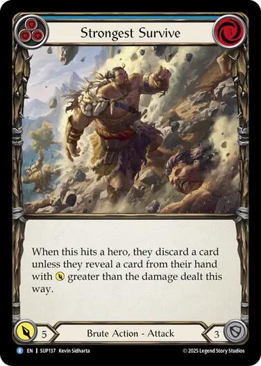 Strongest Survive (Blue) [SUP137] (Super Slam)  Rainbow Foil | Good Games Morley