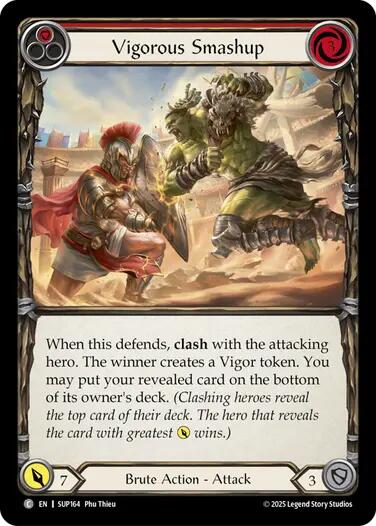 Vigorous Smashup (Red) [SUP164] (Super Slam)  Rainbow Foil | Good Games Morley