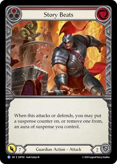 Story Beats (Red) [SUP181] (Super Slam)  Rainbow Foil | Good Games Morley