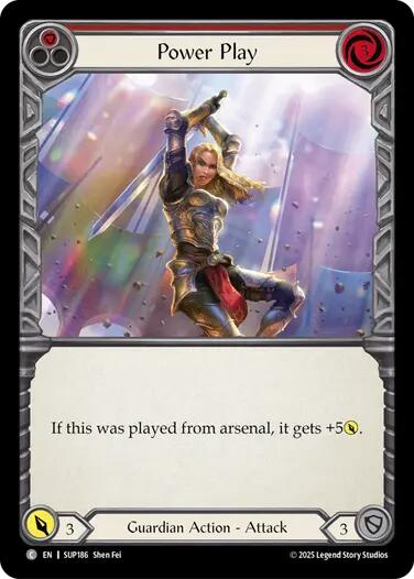 Power Play (Red) [SUP186] (Super Slam)  Rainbow Foil | Good Games Morley