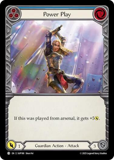 Power Play (Blue) [SUP188] (Super Slam)  Rainbow Foil | Good Games Morley