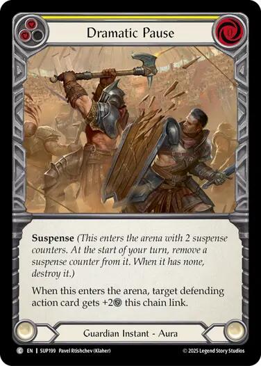 Dramatic Pause (Yellow) [SUP199] (Super Slam)  Rainbow Foil | Good Games Morley