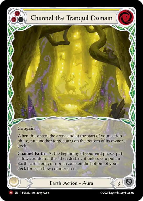 Channel the Tranquil Domain (Extended Art Cold Foil) [SUP263] (Super Slam)  Cold Foil | Good Games Morley