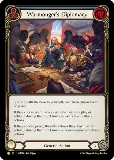 Warmonger's Diplomacy (Cold Foil) [SUP270] (Super Slam)  Cold Foil | Good Games Morley