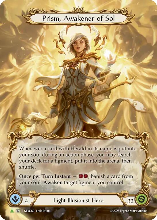 Prism, Awakener of Sol (Marvel Cold Foil) [GEM069] (GEM Pack 3)  Cold Foil | Good Games Morley