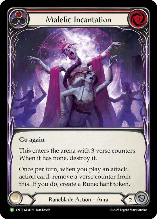 Malefic Incantation [GEM075] (GEM Pack 3)  Cold Foil | Good Games Morley