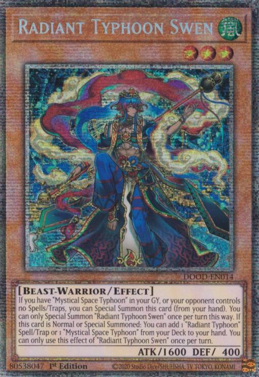 Radiant Typhoon Swen (Starlight Rare) [DOOD-EN014] Starlight Rare | Good Games Morley