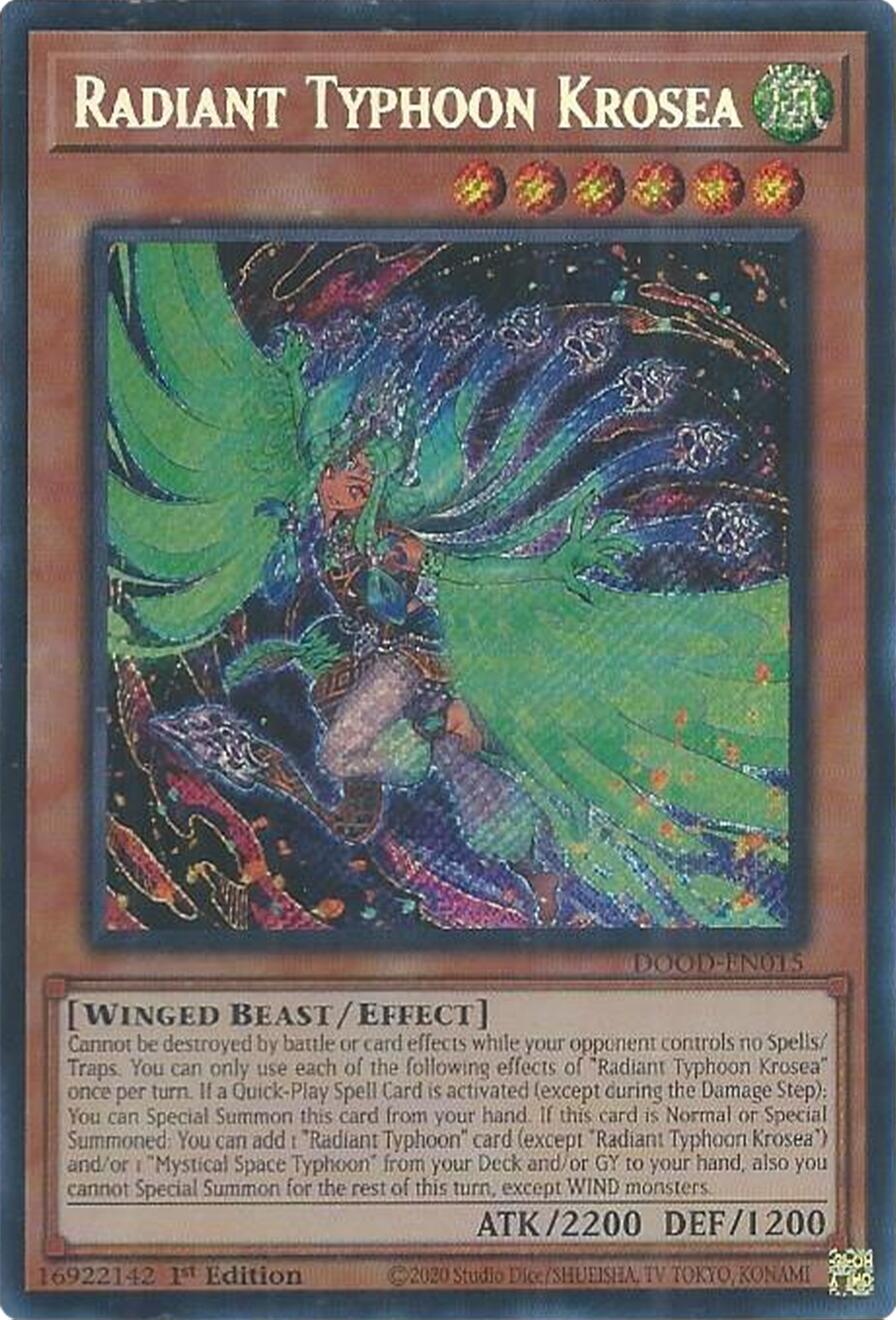 Radiant Typhoon Krosea [DOOD-EN015] Secret Rare | Good Games Morley
