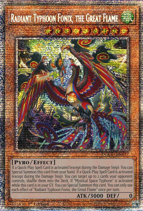 Radiant Typhoon Fonix, the Great Flame (Starlight Rare) [DOOD-EN017] Starlight Rare | Good Games Morley