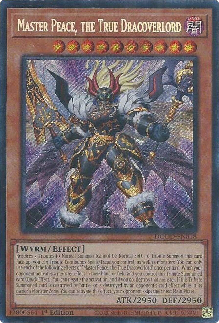 Master Peace, the True Dracoverlord [DOOD-EN018] Secret Rare | Good Games Morley
