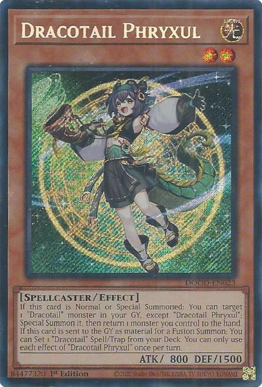 Dracotail Phryxul [DOOD-EN023] Secret Rare | Good Games Morley