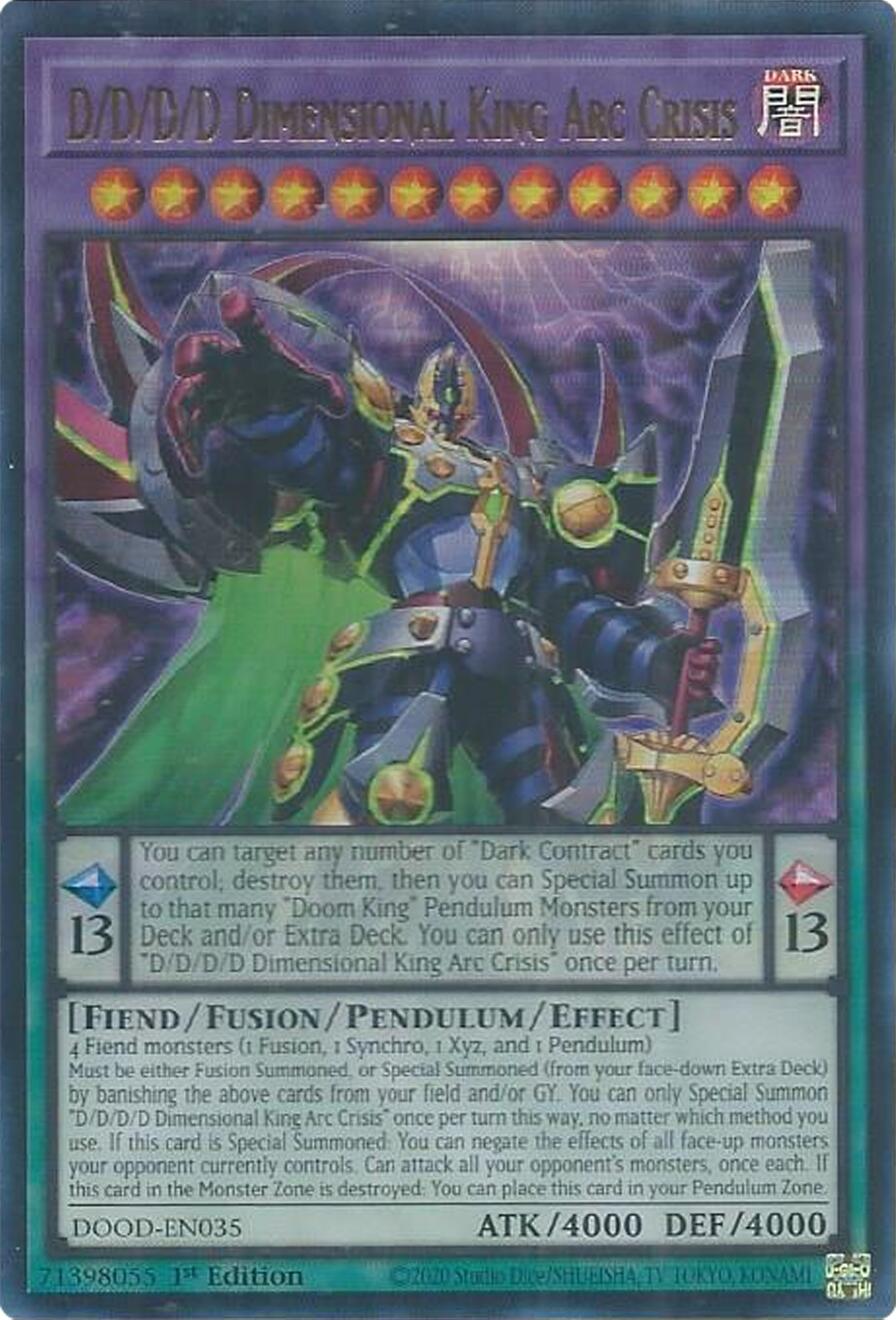 D/D/D/D Dimensional King Arc Crisis [DOOD-EN035] Ultra Rare | Good Games Morley