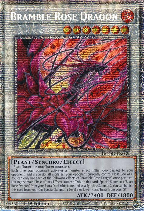 Bramble Rose Dragon (Starlight Rare) [DOOD-EN039] Starlight Rare | Good Games Morley