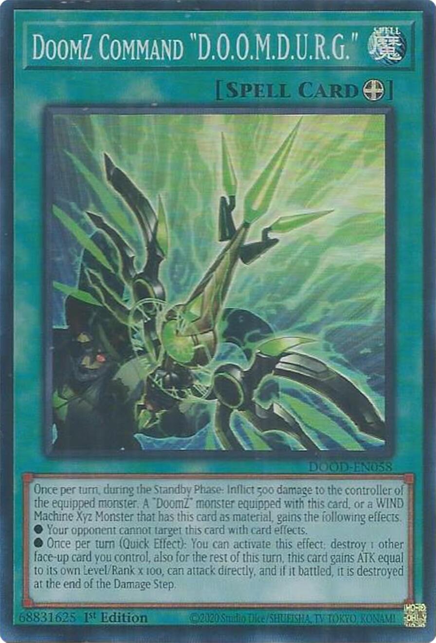 DoomZ Command "D.O.O.M.D.U.R.G." [DOOD-EN058] Super Rare | Good Games Morley